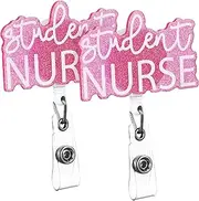NOLITOY 2pcs Retractable Badge Reel Holders for Student Nurses Stylish Badge Clips for Doctors Easy to Use Name Card Holders present for Nurse Name Cards