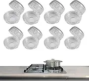 8 pcs Gas Stove Knob Covers for Child Safety, Clear Childproof Oven Lock Stove Knob Covers for Stove, Oven, Gas Cooktop