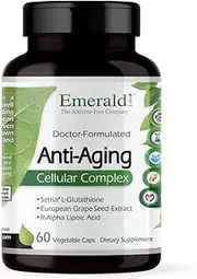 Rainforest - Anti-Aging Complex - with L-Glutathione, Resveratrol, CoQ10, R-Alpha Lipoic Acid, Meriva & Pomegranate - 60 Vegetable Capsules