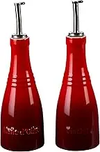 Le Creuset Stoneware Oil and Vinegar Set, Red