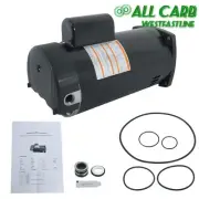 1.5 HP Electric Pool Pump Motor 208-230 Volt 56Y Frame-Square Flange B2842
