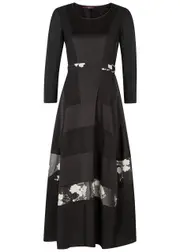 High Reimagine Black Panelled Midi Dress - 16 16