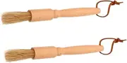 Amosfun 2pcs Coffee Grinder Cleaning Brush Handle Tool for Espresso Machine Coffee Maker Multi Function Cleaning Brush Elegant Ergonomic Design