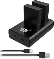 EN-EL9 EN-EL9A Battery (2 Pack) and Dual USB Charger Kit for Nikon EN-EL9 EN-EL9A Nikon D40 D40x D40X D60 D5000 D3000