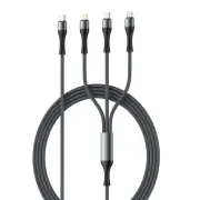 LDNIO LC-94c 100W Type-C to iP/Type-C/Micro USB Cable Fast Charging Data Transmission Copper Core Line 1.2M Long for iPh