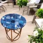 18" Agate Stone Coffee Tea Table Top Farmhouse & Cafeteria Furniture Hallway Dec