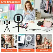 Dimmable 10 Inch LED Ring Light with Tripod Stand for Phones Makeup Selfies