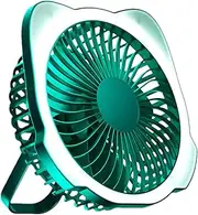 Portable Fan Rechargeable - 6 Inches Camping Fan With Light - Cooling Ventilador Lantern Supplies 5-Speed Cooler Air Performance for Indoor Bedroom Living Room