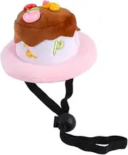 WEKAMOS 1Pc Cake Shape Pet Hat Birthday Dog Cap for Cats Dogs Unique Photo Prop for Pet Celebrations and Special Events