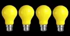 4 x YELLOW Coloured Bayonet Party Festoon Light Globes 18W B22 Bulbs Lamps