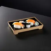 50× Takeaway Food Container Paper Sushi Box Wholesale with Printing + PET Lids