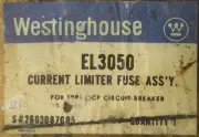 WESTINGHOUSE CUTLER HAMMER EL3050 Type MCP Current Limiter 50 Amp 2603D87G05