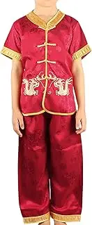 [Andux] Land Dragon Kungfu Outfit Embroidery Dragon Suit Chinese Tang Clothes GFTZ-01