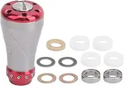 Fishing Wheel Conversion Handle Metal Knob Tackle Accessory Converts S/D Casting Reel Rocker Arm, Ideal for Fishing Enthusiasts (Starlight Gun Red)