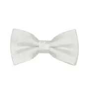 Paisley Bow Ties for Men Kids, Classic Adjustable Pre-Tied Bowties Large White
