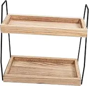 Alipis Coffee Station Organizer Two Kitchen Counter Shelf Rack for Bathroom Kitchen Storage Versatile Condiment Display Easy Access Storage