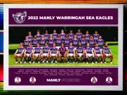 Framed 2022 MANLY SEA EAGLES NRL Poster - 84cm x 59.5cm x 3cm