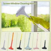 Window Screen Cleaning Brush 2-in-1 Double Sided Wet&Dry Extendable-Handle Brush