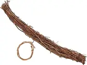 Cabilock DIY Rattan Wreath Hoop Handmade Natural Rattan Vine Ring for Rustic Home Decoration for Front Door Wall Decor Christmas Parties Safe Material for Use