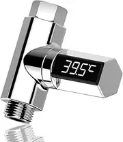 Water Temperature Meter Display Shower Thermometer Home Water Flow Temperature Silver First Generation