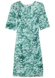 Whistles Mimosa Printed Bodycon Stretch Silk Dress Size UK 6 US 2