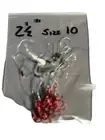 Walleye stinger Hooks Removable/reusable Size 10 Red Mustard 1Dozen