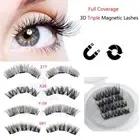 Full Coverage Extension Tools False Eyelashes Triple Magnet Cross Wispy