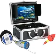 Underwater Fishing Camera DVR, Video Fish Finder, 9.0 Inch HD LCD Monitor 1080P Camera, for Ice Lake Boat Fishing 24pcs Infrared, Cool LED Lights (Size : 15M Cable)