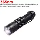 2pc 365 nM UV Ultra Violet LED Flashlight Blacklight Light Inspection Lamp Torch