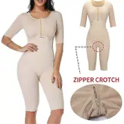 Women's Full Body Shapewear Bodysuit Post Surgery Compression Garment Firm Control Body Shaper Waist Trainer Slimming Underwear Nude L
