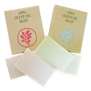 Thurlby Lavender Rose Geranium Brown 100% Olive Oil Soap Small - Rose Geranium