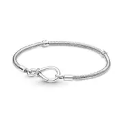 Pandora 590792C00-19 Infinity Knot Snake Chain Bracelet – Sterling Silver