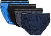 [Holeproof] 4 x Cotton Attached Elastic Briefs - Underwear Jocks - Multicoloured L