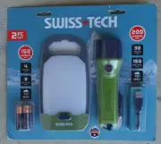 Swiss + Tech LED Lantern and Flashlight Kit