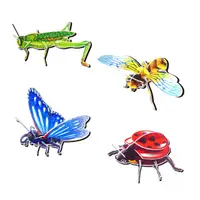 在飛比找蝦皮商城優惠-0702 3D立體昆蟲拼圖 蝴蝶瓢蟲蜜蜂螳螂紙模型立體 3D