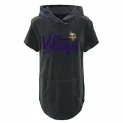 Outerstuff NFL Youth Girls Minnesota Vikings Short Sleeve Velvet Hooded Top