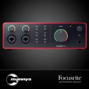 Focusrite Scarlett 4i4 Gen 4 4-in/4-out USB Audio Interface w/ Air Mode & Auto G