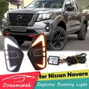 LED DRL for Nissan NP300 Navara 2021 2022 Daytime Running Light w/ Dynamic Turn (for: Nissan)