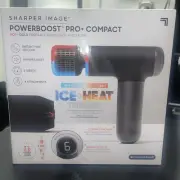 NEW Sharper Image - PowerBoost Pro Hot and Cold Compact Massager Black