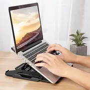 Adjustable Laptop Stand – Portable, Foldable Multi-Angle Riser & Phone Holder for 9" to 15.6" Laptops