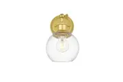 Elegant Lighting LD7325W6 Kai 11" Tall Bathroom Sconce - Brass