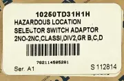 EATON CUTLER HAMMER 10250TD31H1H Hazardous Location Selector Switch Adapter