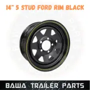 Sunraysia 14" Ford Rim 14X6! BLACK! Trailer Parts