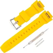 [Rihahisy] Replacement Resin Watch Strap for Casio Protrek PRG-270 PRG-250 PRG-500 PRW-2500 PRW-3500 PRW-5100 Wirstband Accessories for Men and Women, 16mm, Silicone, Agate