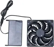 W Solar Fan Kit with 6" Monocrystalline Panel, IP44 Ventilation Fan, USB & Solar Dual Power for Chicken Coop,RV,Doghouse