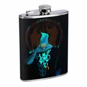 Underworld God Em1 Flask 8oz Stainless Steel Hip Drinking Whiskey