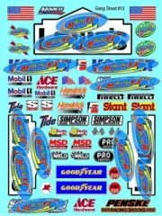Sticker Gang SHEET 13 -R/C MODEL Decal 1/12 -1/10-DIE CUT -slot car modelerslosi