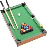 Mini Table Pool Set, Portable Fun Small Table Billiards Game Double Interactive Tabletop Pool Table for Adults and Kids Medium Billiard Table Set for Living Room, Play Room, Home