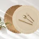 Japan Style Fringe Paper Table Mats Tea Cup Pad Dining Table Decorations