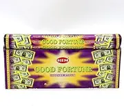 20/120 HEM Incense Sticks Nag Champa Hex Meditation Aroma Floral Home Fragrance, Good Fortune, 120 Sticks